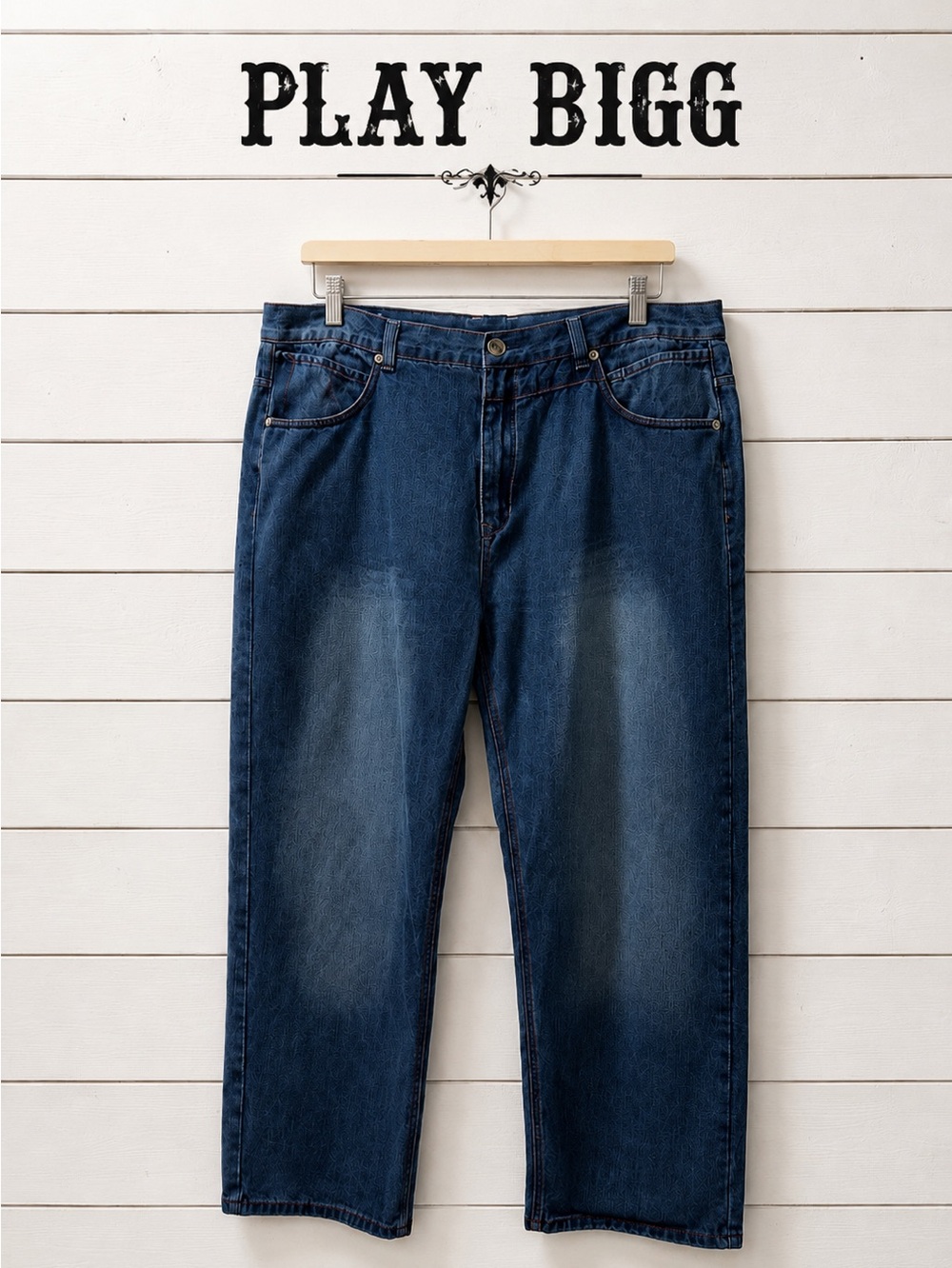 PLAY BIGG Y2K Blue Denim Jeans Size 42